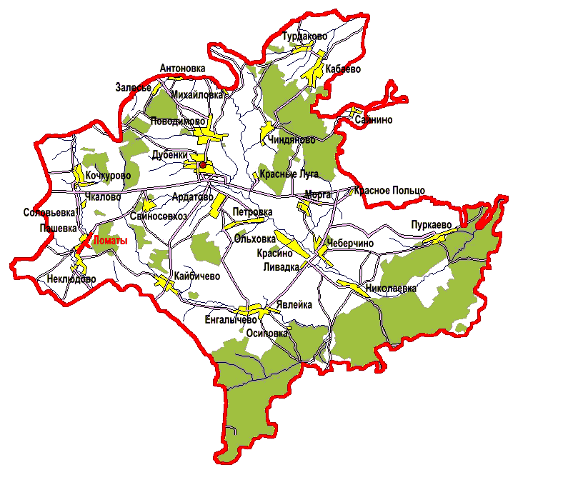 Карта района.